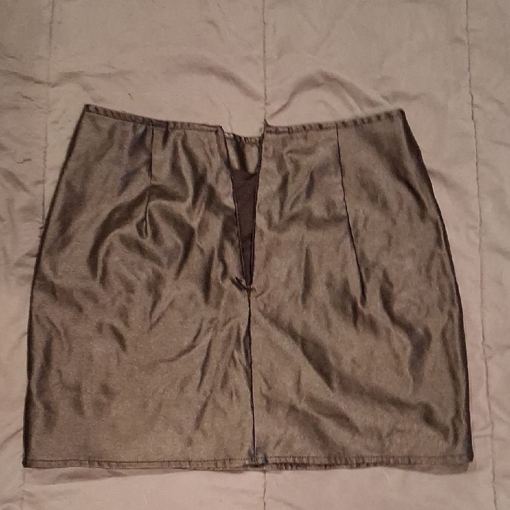 Fashion Nova Black Mini Skirt with Front Notch